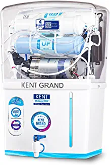 KENT Grand (11119) Wall Mountable RO UF TDS UV In-Tank (White) 20 litre/hr Water Purifier Storage 8 Litres
